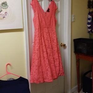 Coral Lace Lane Bryant Dress